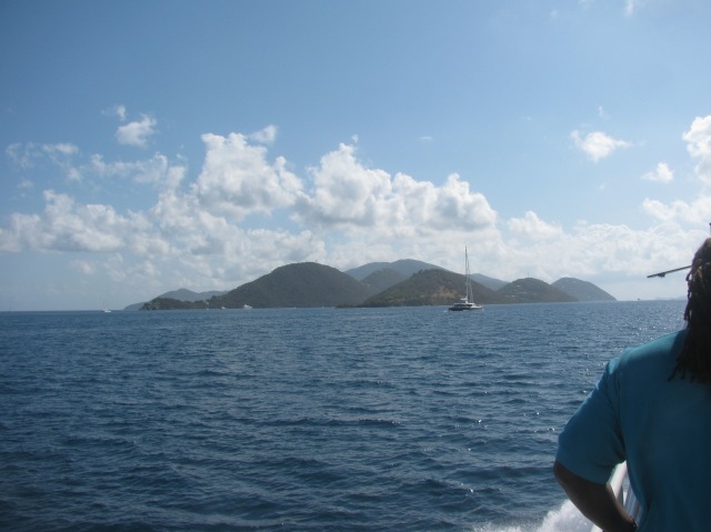 Tortola in the distance